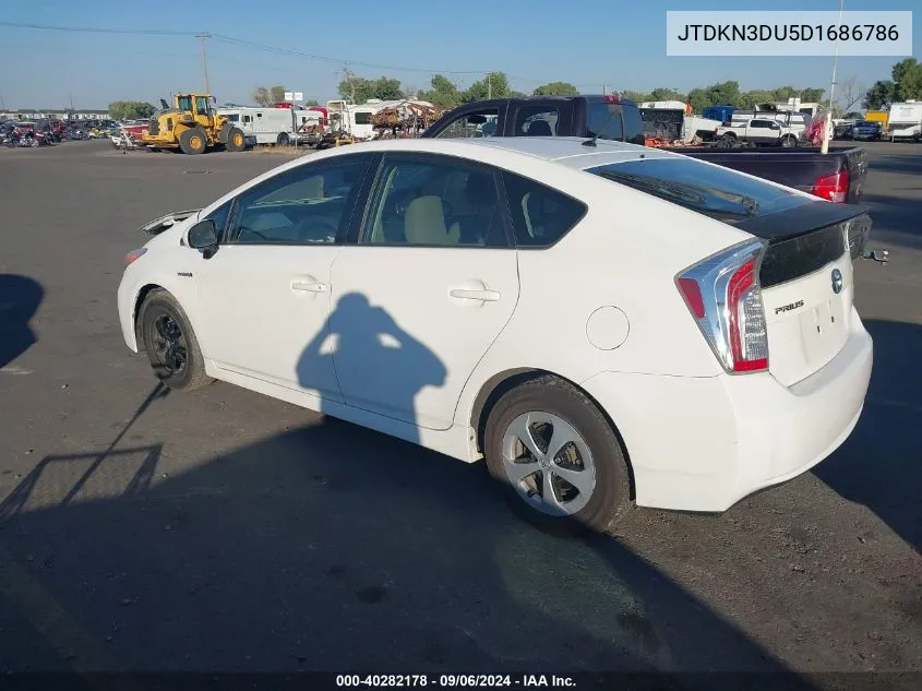 2013 Toyota Prius Two VIN: JTDKN3DU5D1686786 Lot: 40282178