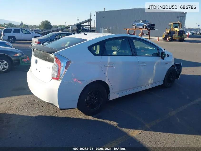 2013 Toyota Prius Two VIN: JTDKN3DU5D1686786 Lot: 40282178