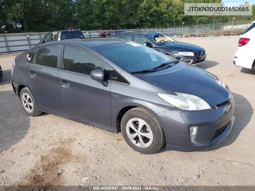 JTDKN3DU0D1650665 2013 Toyota Prius Four