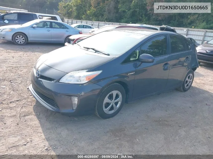 JTDKN3DU0D1650665 2013 Toyota Prius Four