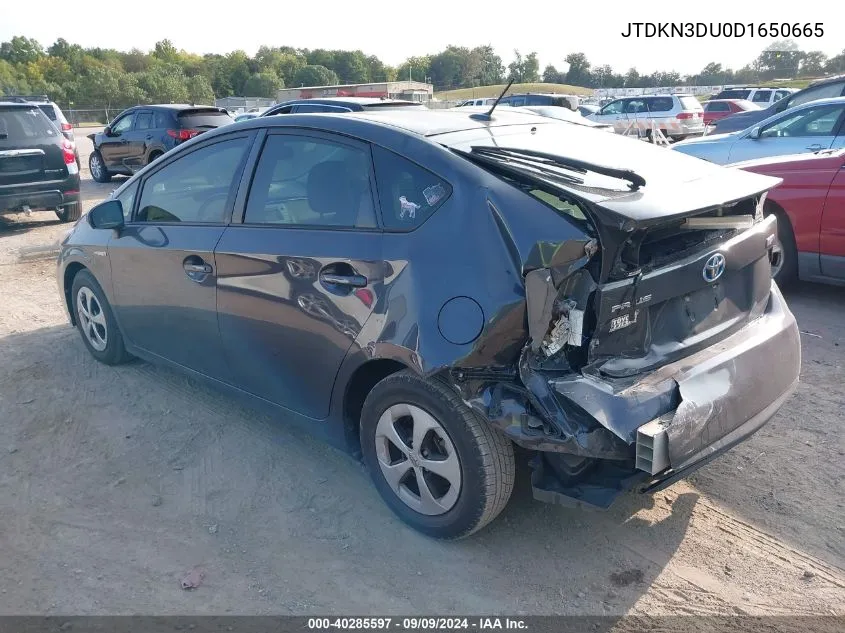 JTDKN3DU0D1650665 2013 Toyota Prius Four