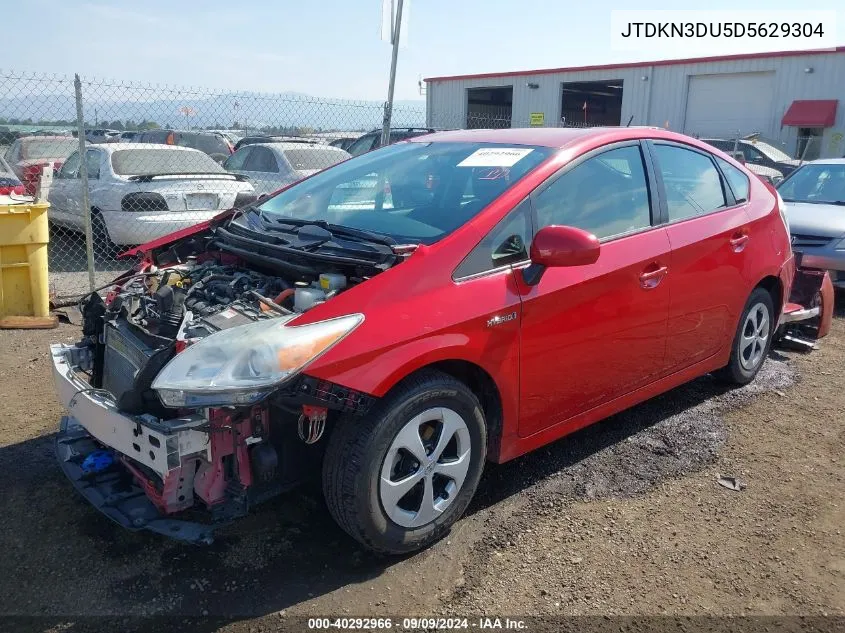 2013 Toyota Prius Two VIN: JTDKN3DU5D5629304 Lot: 40292966