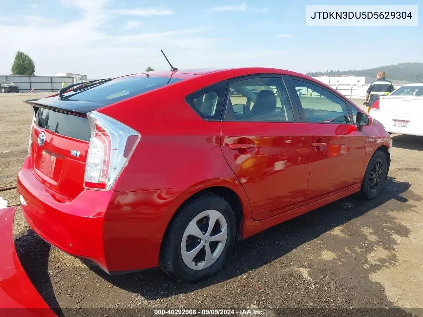 2013 Toyota Prius Two VIN: JTDKN3DU5D5629304 Lot: 40292966