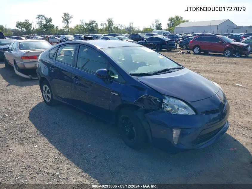 2013 Toyota Prius VIN: JTDKN3DU0D1727079 Lot: 40293686