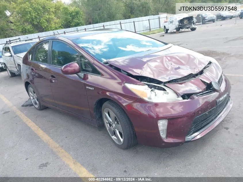 JTDKN3DU3D5597548 2013 Toyota Prius Three Se