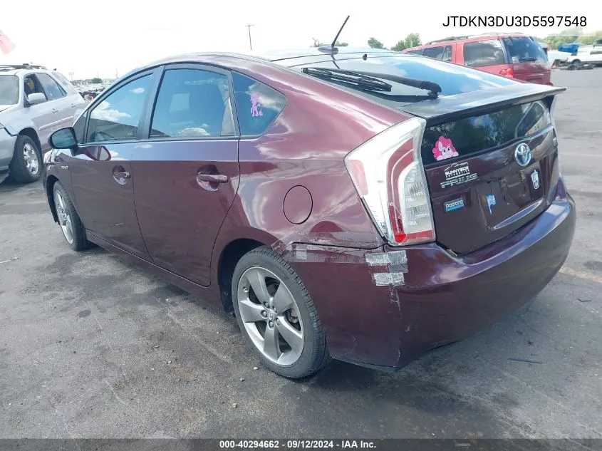 JTDKN3DU3D5597548 2013 Toyota Prius Three Se