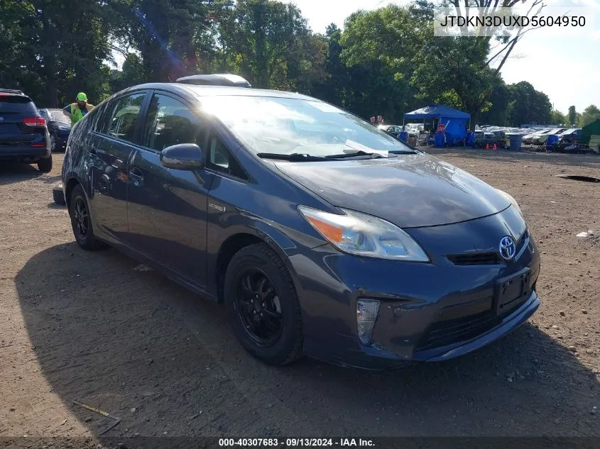 2013 Toyota Prius Three VIN: JTDKN3DUXD5604950 Lot: 40307683