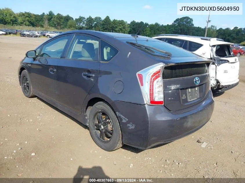 JTDKN3DUXD5604950 2013 Toyota Prius Three