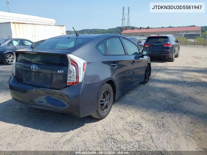 JTDKN3DU3D5581947 2013 Toyota Prius Two