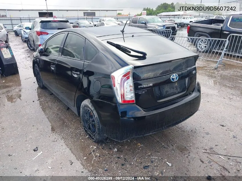 2013 Toyota Prius VIN: JTDKN3DU9D5607242 Lot: 40326299