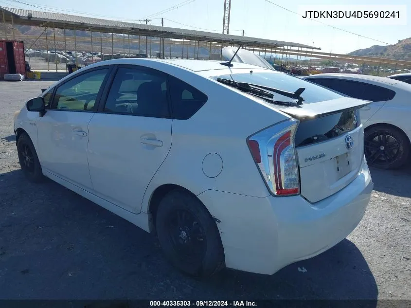 JTDKN3DU4D5690241 2013 Toyota Prius Three