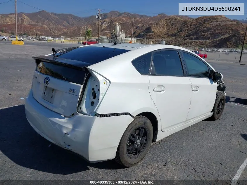 JTDKN3DU4D5690241 2013 Toyota Prius Three