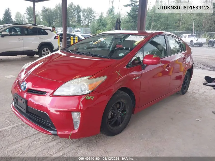 2013 Toyota Prius Two VIN: JTDKN3DU8D1639123 Lot: 40340160