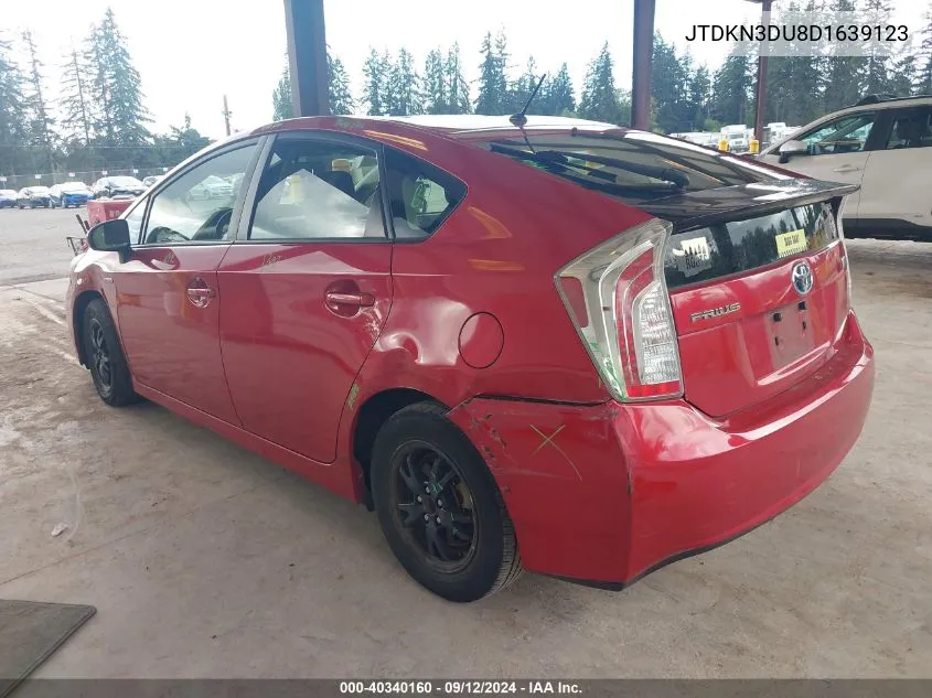 2013 Toyota Prius Two VIN: JTDKN3DU8D1639123 Lot: 40340160