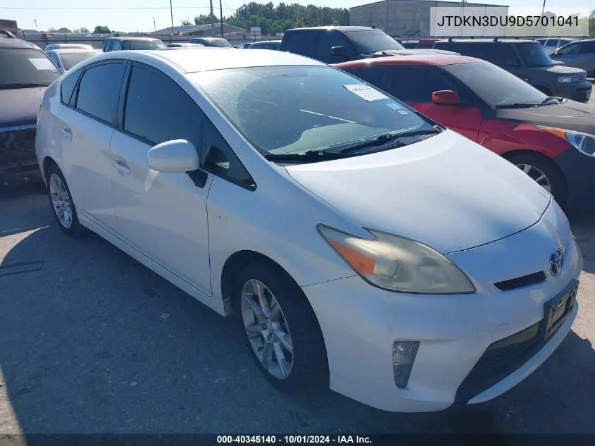 2013 Toyota Prius Two VIN: JTDKN3DU9D5701041 Lot: 40345140