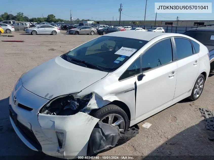 2013 Toyota Prius Two VIN: JTDKN3DU9D5701041 Lot: 40345140