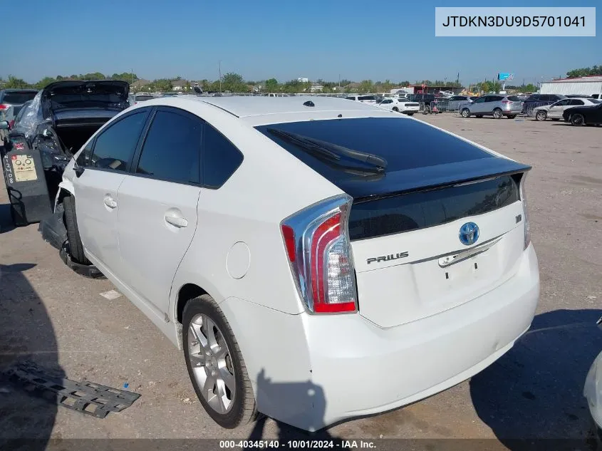 2013 Toyota Prius Two VIN: JTDKN3DU9D5701041 Lot: 40345140