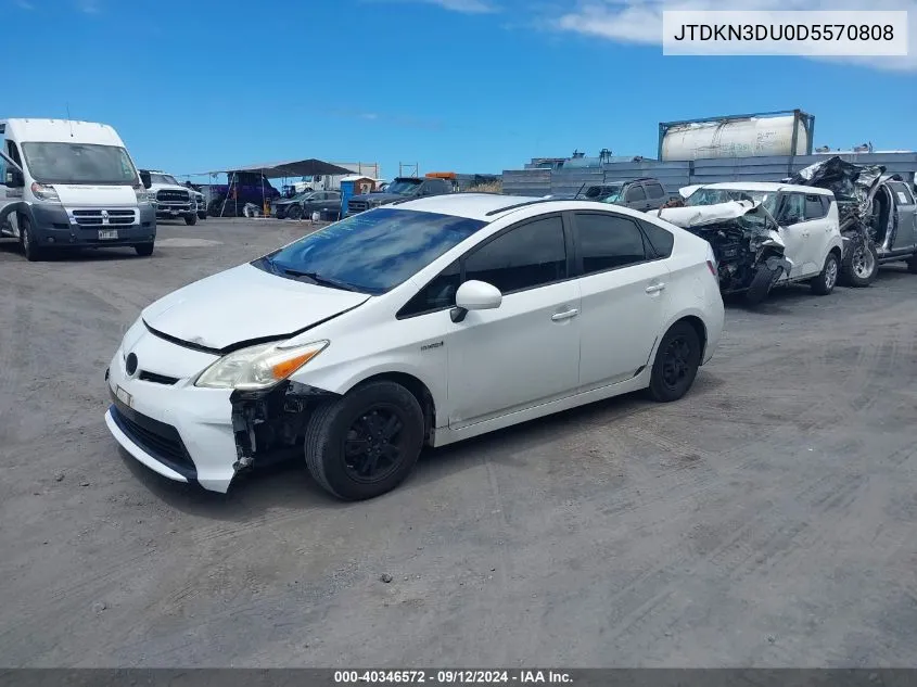 JTDKN3DU0D5570808 2013 Toyota Prius Two