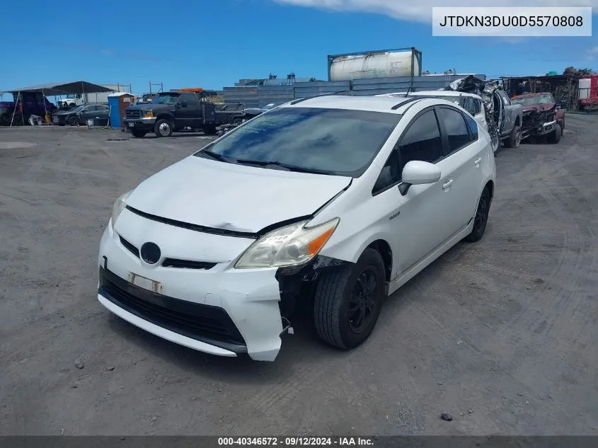 2013 Toyota Prius Two VIN: JTDKN3DU0D5570808 Lot: 40346572