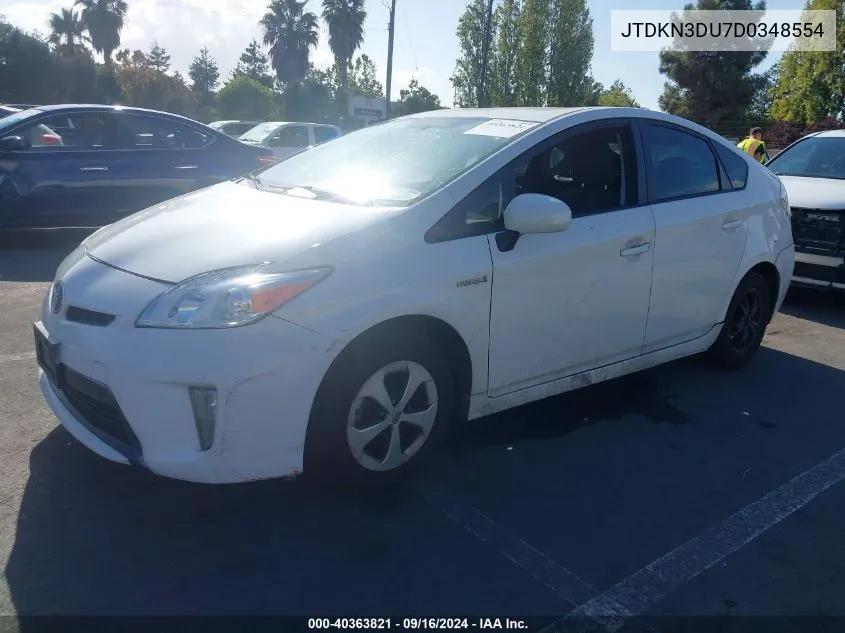 JTDKN3DU7D0348554 2013 Toyota Prius Two