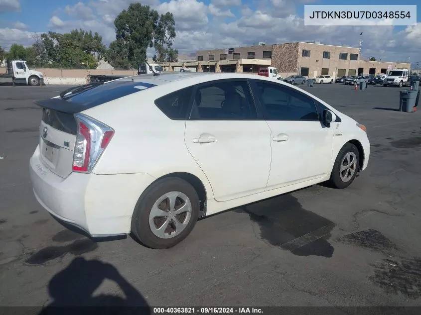 JTDKN3DU7D0348554 2013 Toyota Prius Two