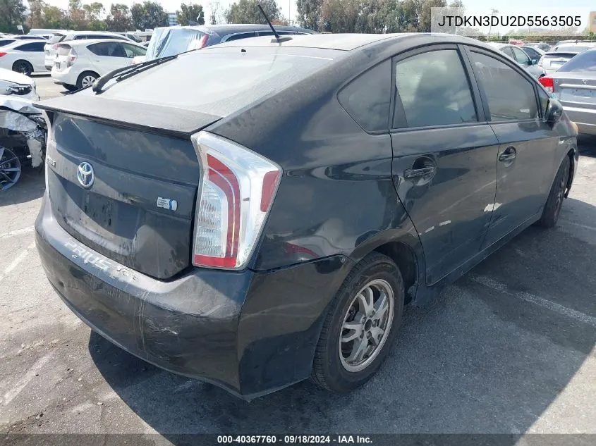 2013 Toyota Prius Three VIN: JTDKN3DU2D5563505 Lot: 40367760