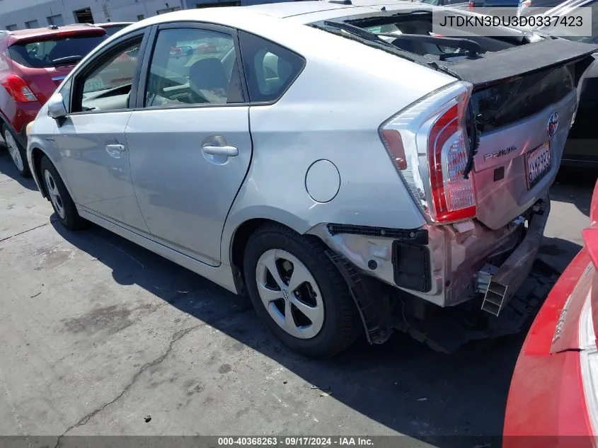 JTDKN3DU3D0337423 2013 Toyota Prius Three