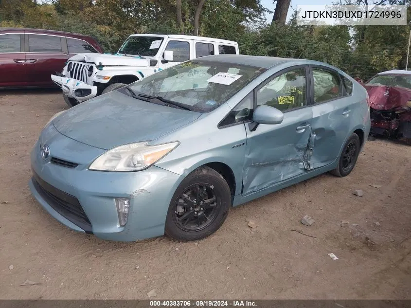 2013 Toyota Prius Two VIN: JTDKN3DUXD1724996 Lot: 40383706