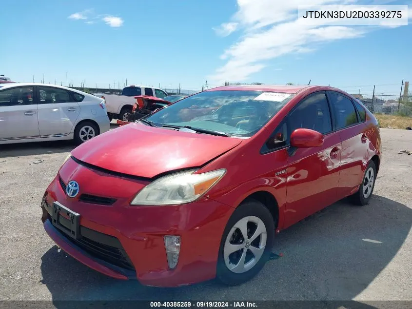 JTDKN3DU2D0339275 2013 Toyota Prius Two