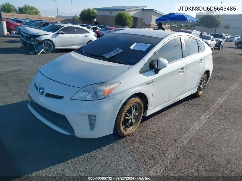 2013 Toyota Prius Two VIN: JTDKN3DU6D5643485 Lot: 40395732