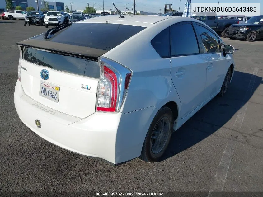 2013 Toyota Prius Two VIN: JTDKN3DU6D5643485 Lot: 40395732