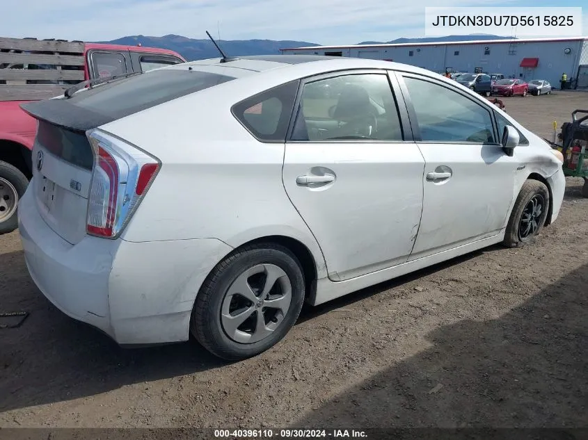 2013 Toyota Prius Three VIN: JTDKN3DU7D5615825 Lot: 40396110