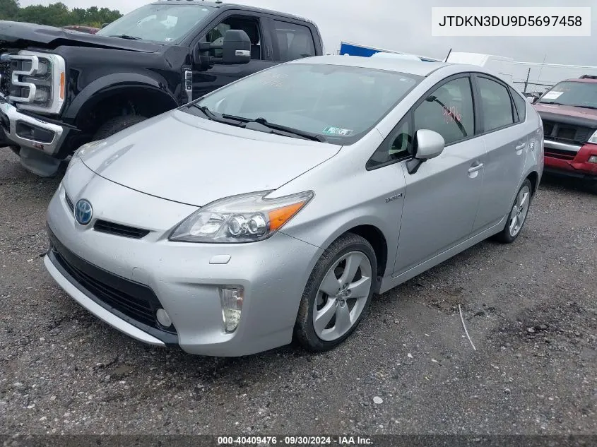 JTDKN3DU9D5697458 2013 Toyota Prius Five