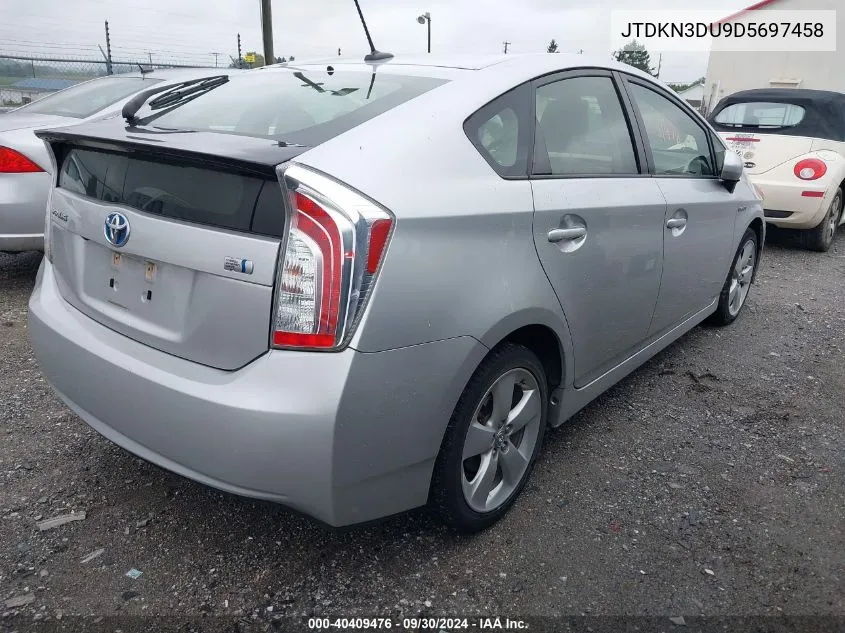 JTDKN3DU9D5697458 2013 Toyota Prius Five