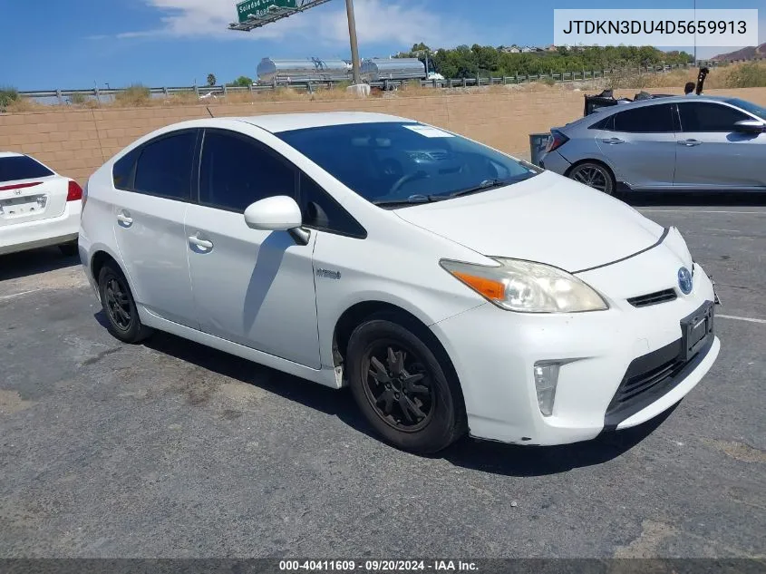 2013 Toyota Prius Two VIN: JTDKN3DU4D5659913 Lot: 40411609