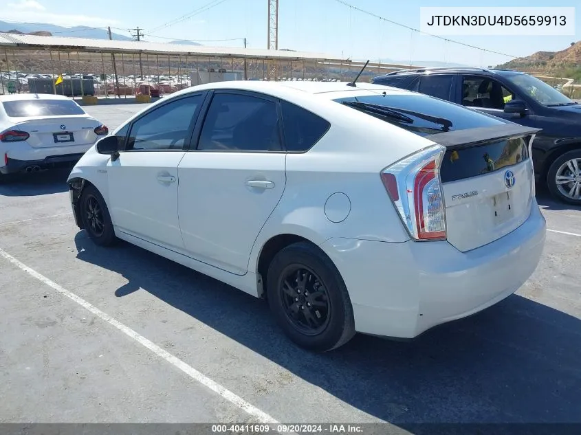 2013 Toyota Prius Two VIN: JTDKN3DU4D5659913 Lot: 40411609