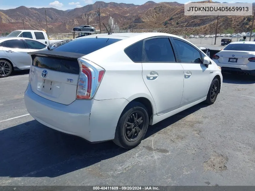 2013 Toyota Prius Two VIN: JTDKN3DU4D5659913 Lot: 40411609