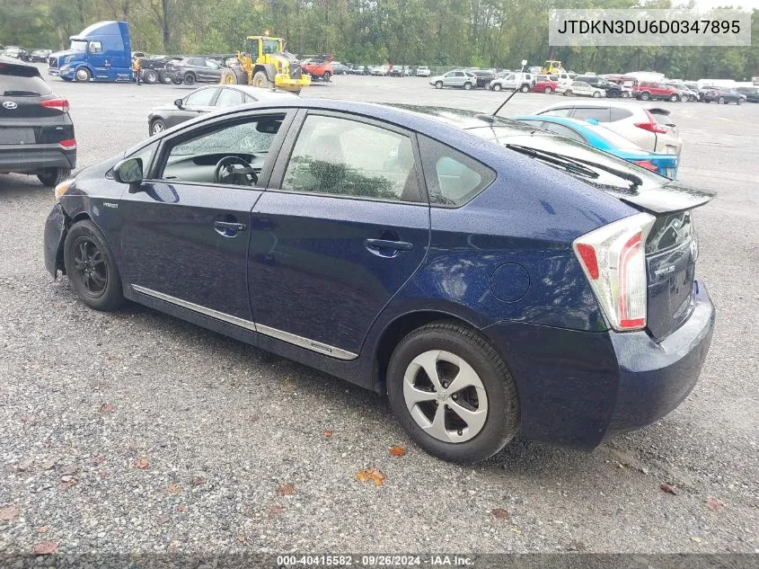 JTDKN3DU6D0347895 2013 Toyota Prius Four