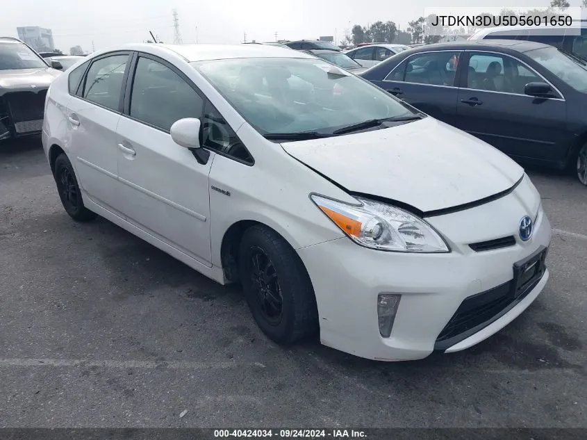 2013 Toyota Prius Two VIN: JTDKN3DU5D5601650 Lot: 40424034