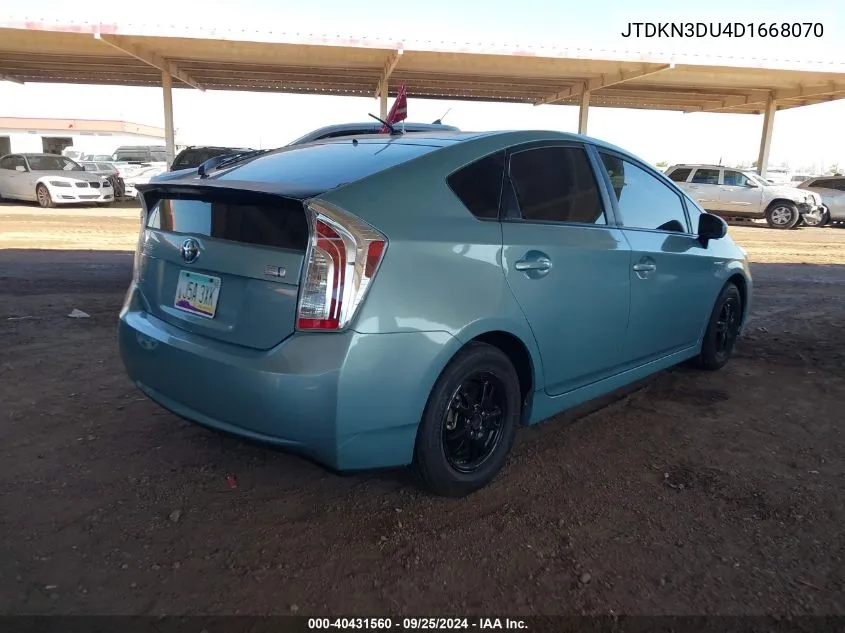 2013 Toyota Prius Two VIN: JTDKN3DU4D1668070 Lot: 40431560