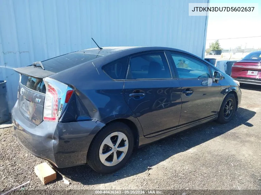 JTDKN3DU7D5602637 2013 Toyota Prius Two