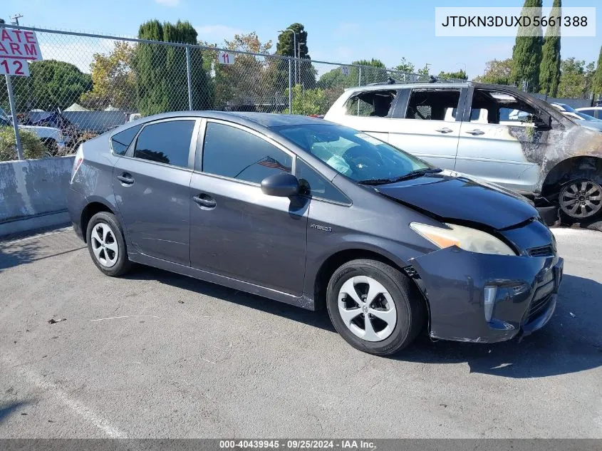 2013 Toyota Prius Three VIN: JTDKN3DUXD5661388 Lot: 40439945