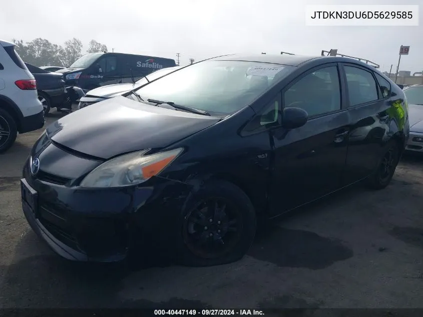 2013 Toyota Prius Three VIN: JTDKN3DU6D5629585 Lot: 40447149