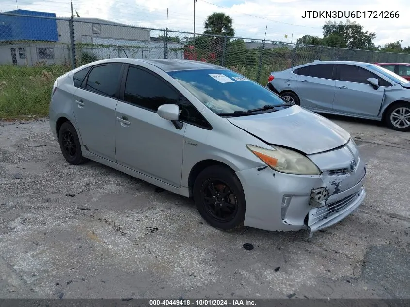 2013 Toyota Prius Two VIN: JTDKN3DU6D1724266 Lot: 40449418