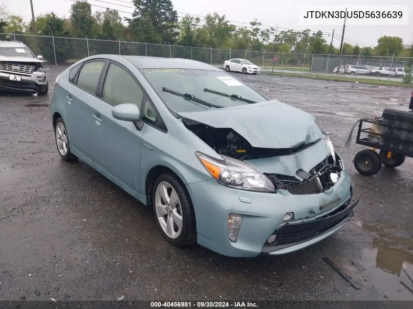 2013 Toyota Prius VIN: JTDKN3DU5D5636639 Lot: 40456981