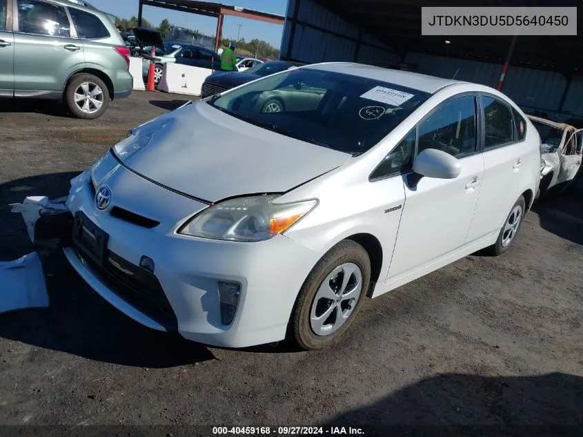 2013 Toyota Prius Three VIN: JTDKN3DU5D5640450 Lot: 40459168