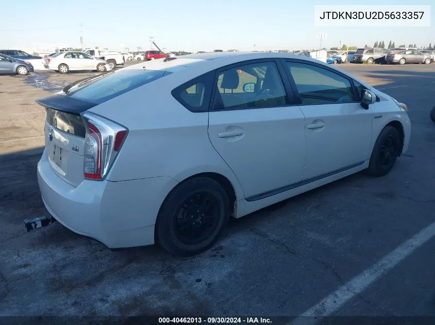 JTDKN3DU2D5633357 2013 Toyota Prius Three