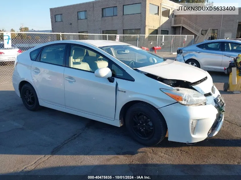 2013 Toyota Prius VIN: JTDKN3DUXD5633400 Lot: 40475835