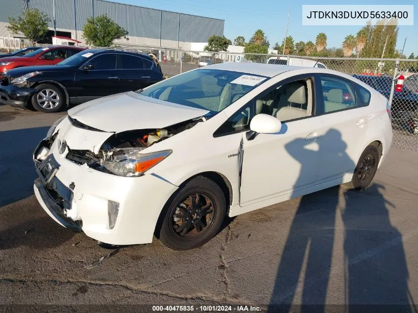 2013 Toyota Prius VIN: JTDKN3DUXD5633400 Lot: 40475835