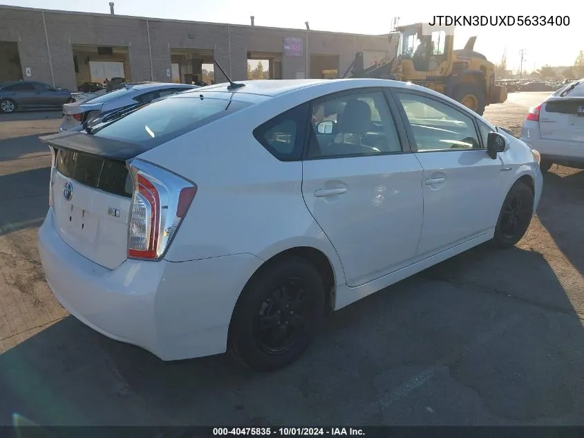 2013 Toyota Prius VIN: JTDKN3DUXD5633400 Lot: 40475835